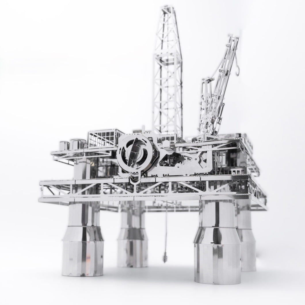 Oil Rig Engine Project Kit Treasure Finder Oil Rig | Metal Model Kit for Engineering Enthusiasts