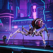 
                        
                          Load image into Gallery viewer, 3D Steampunk Mechanical Metal War Spider Assembly Model Kit (No Weapons/PC Shell Edition/Black and Red)
                        
                      
