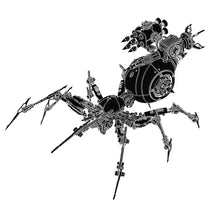 
                        
                          Load image into Gallery viewer, 3D Steampunk Mechanical Metal War Spider Assembly Model Kit (No Weapons/PC Shell Edition/Black and Red)
                        
                      