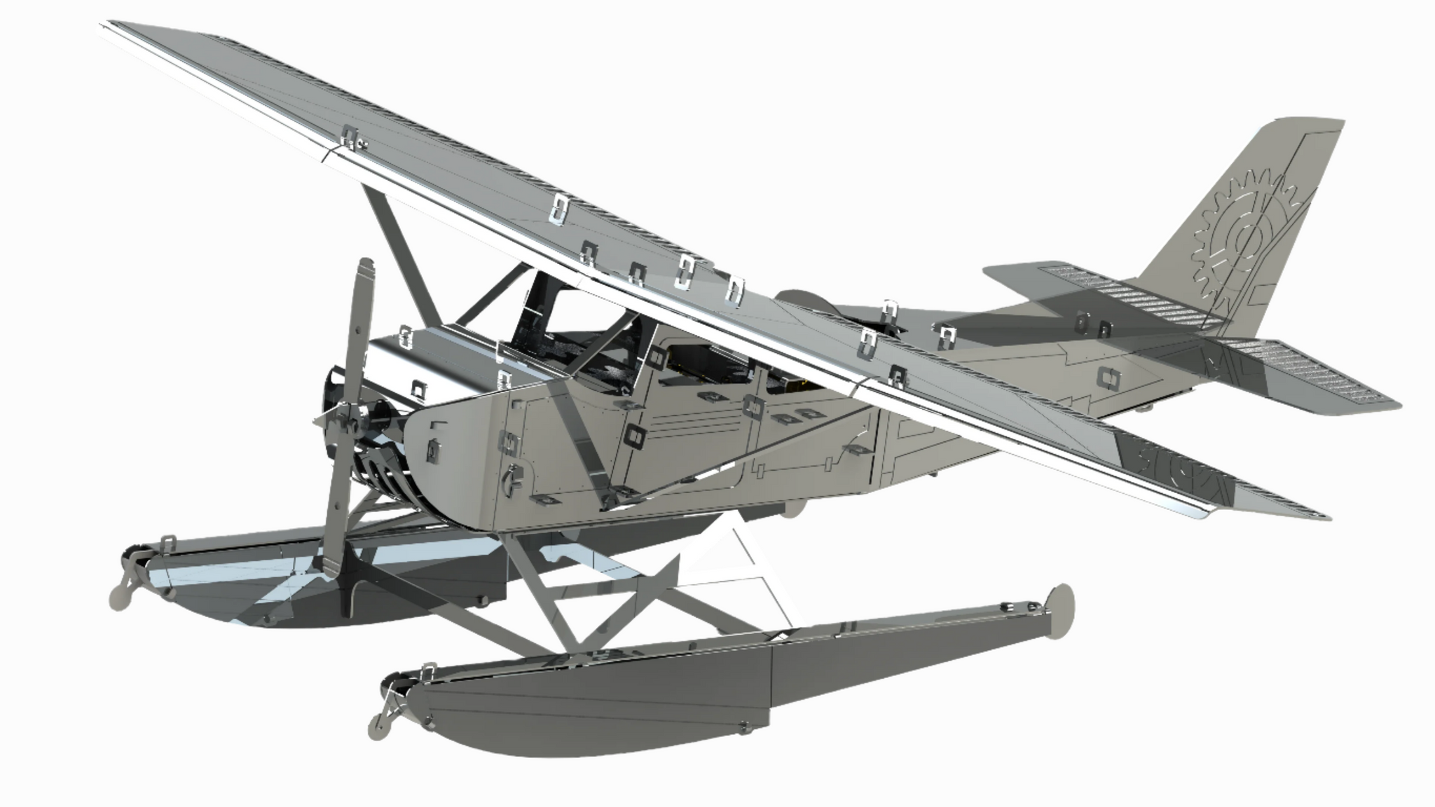 Breeze Drifter Cessna Seaplane 3D Metal Kit Aviation Masterpiece