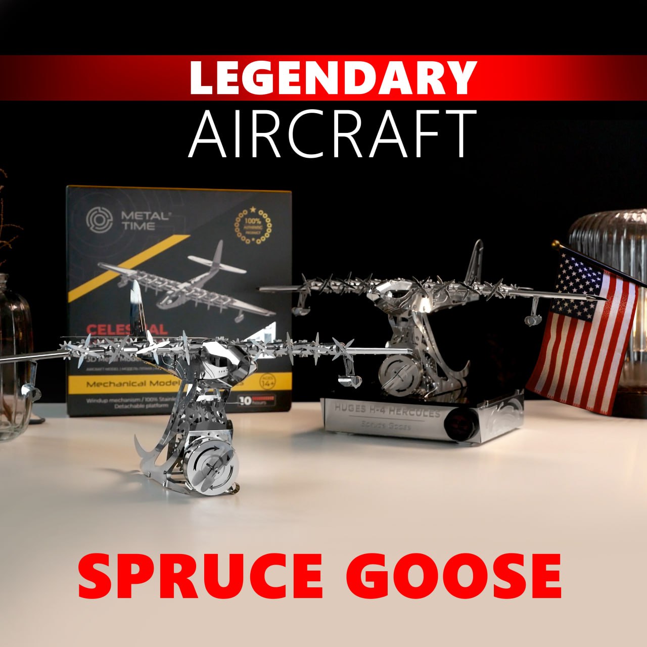 Spuce Goose Model Hughes H-4 Celestial Hercules | Spruce Goose DIY Mechanical Model Kit