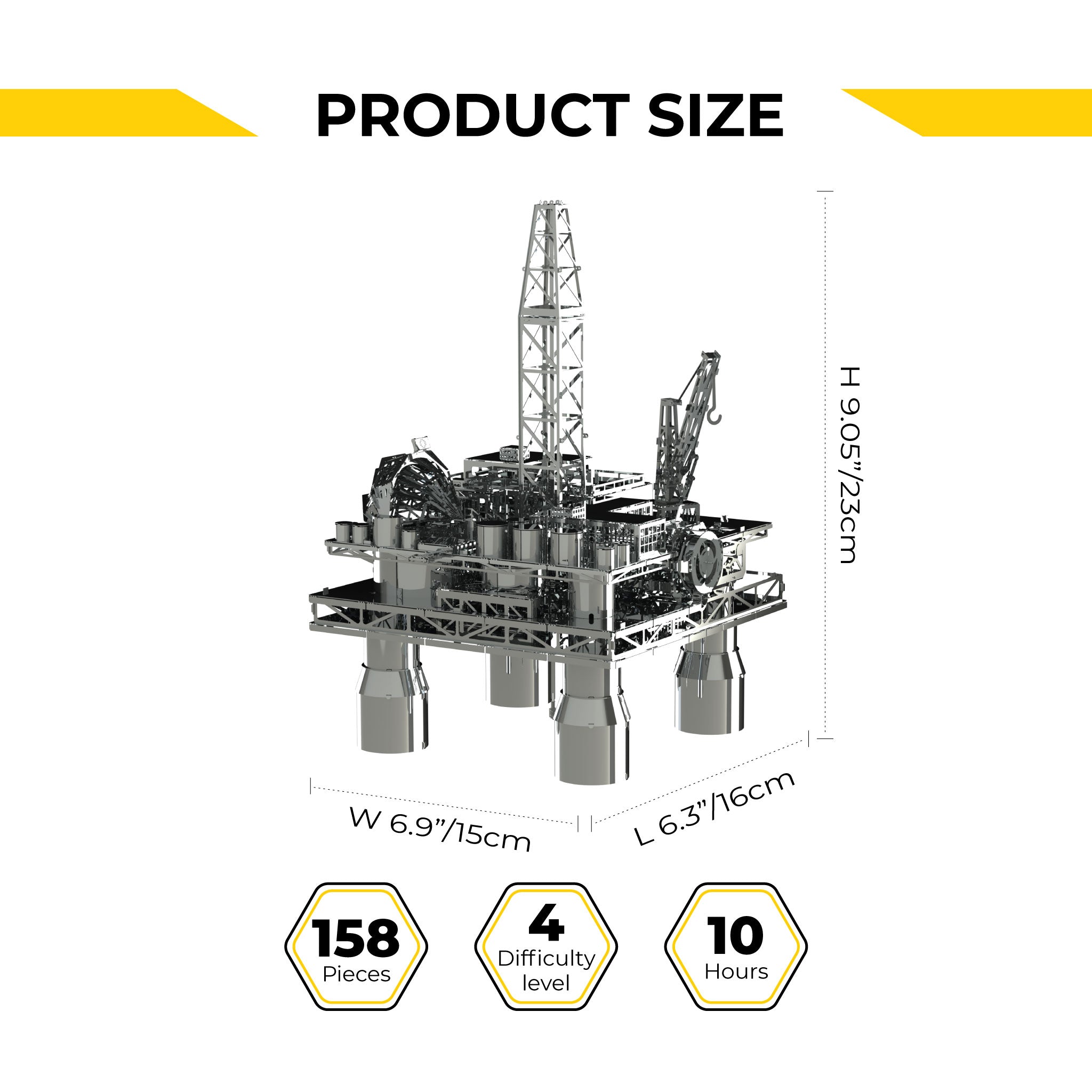 Oil Rig Engine Project Kit Treasure Finder Oil Rig | Metal Model Kit for Engineering Enthusiasts